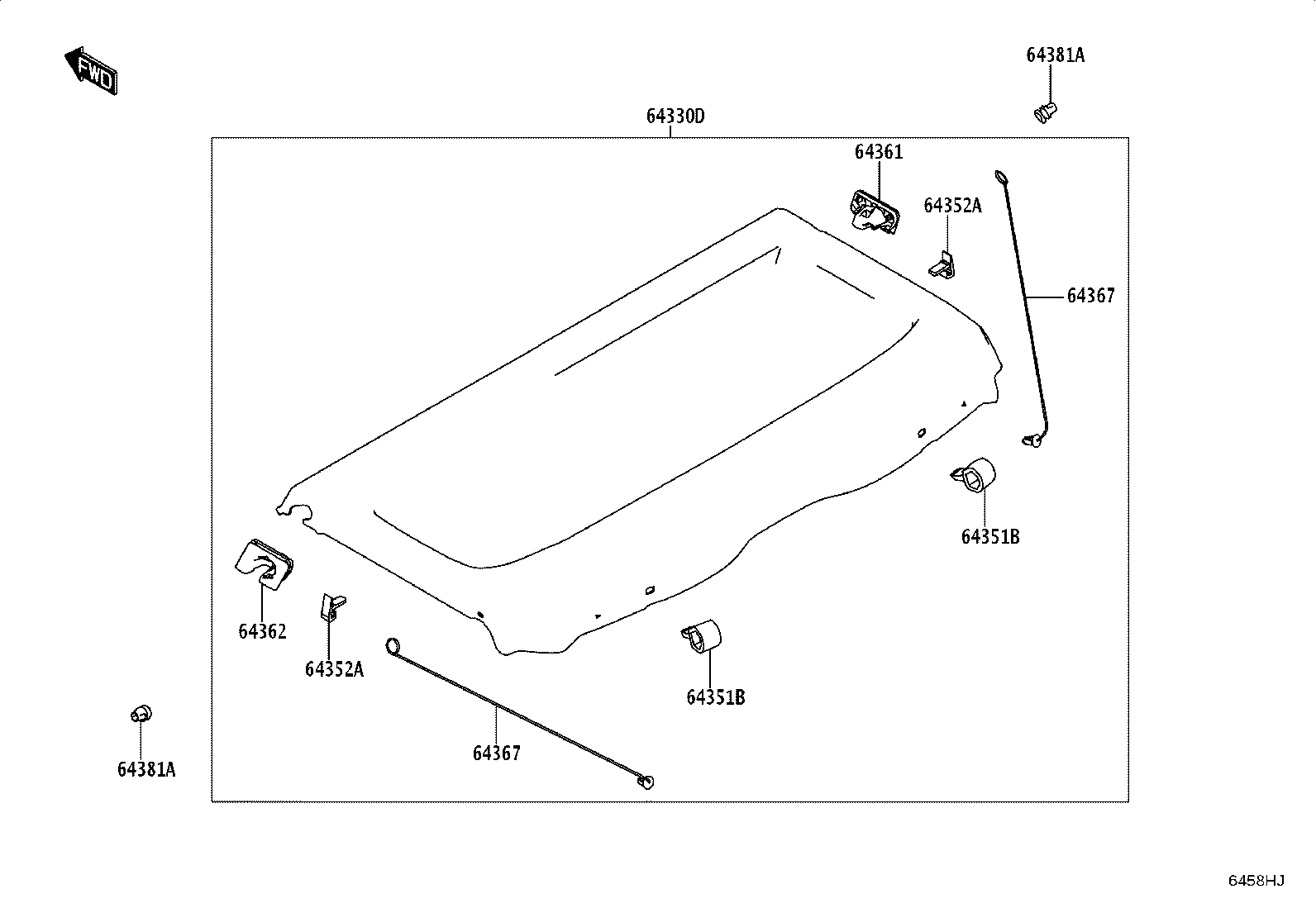 62530-WC005 PANEL ASSY, DECK TRIM SIDE, RH product image