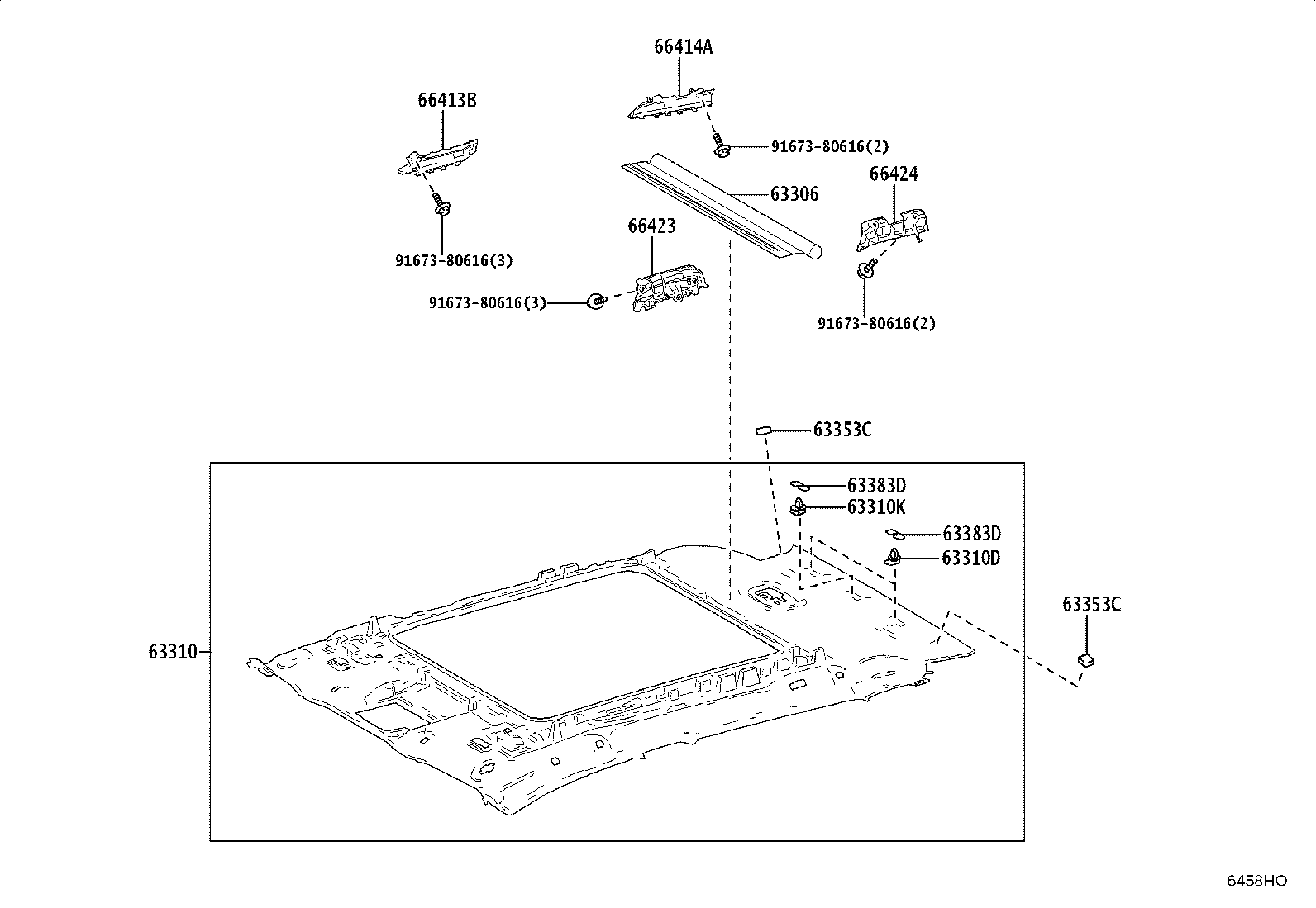 66413-42150 SPACER, SIDE RAIL, FRONT RH product image