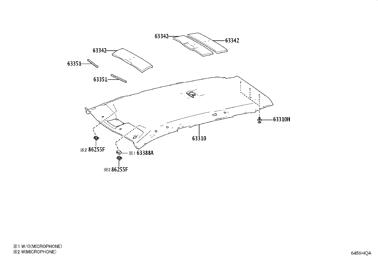 63310-16640-C0 HEADLINING ASSY, ROOF product image