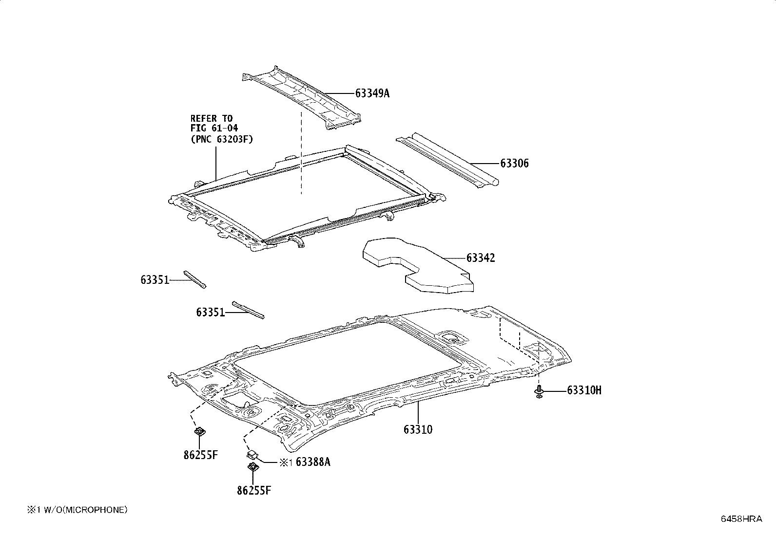 63310-16640-C0 HEADLINING ASSY, ROOF product image