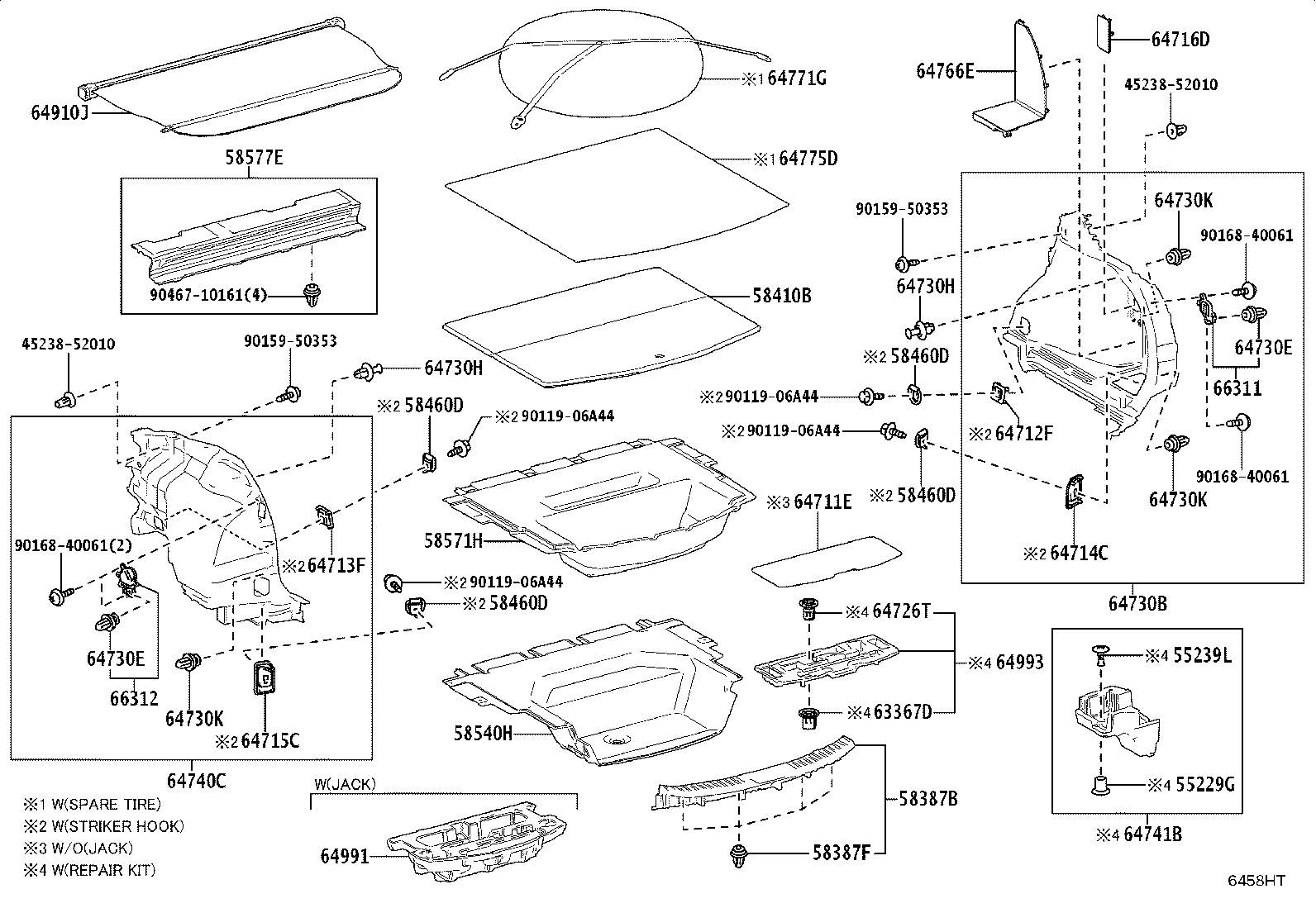 58571-42180 CARPET, REAR FLOOR product image