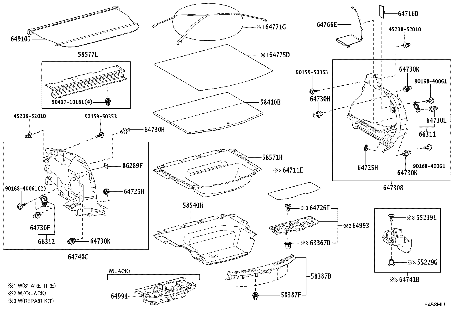 58571-42180 CARPET, REAR FLOOR product image