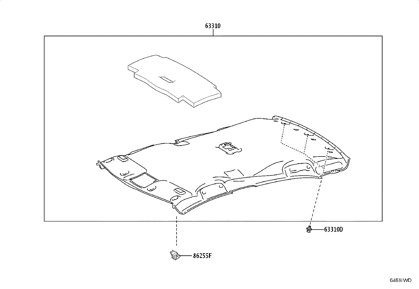 63341-02580 PAD, ROOF SILENCER, NO.1 product image