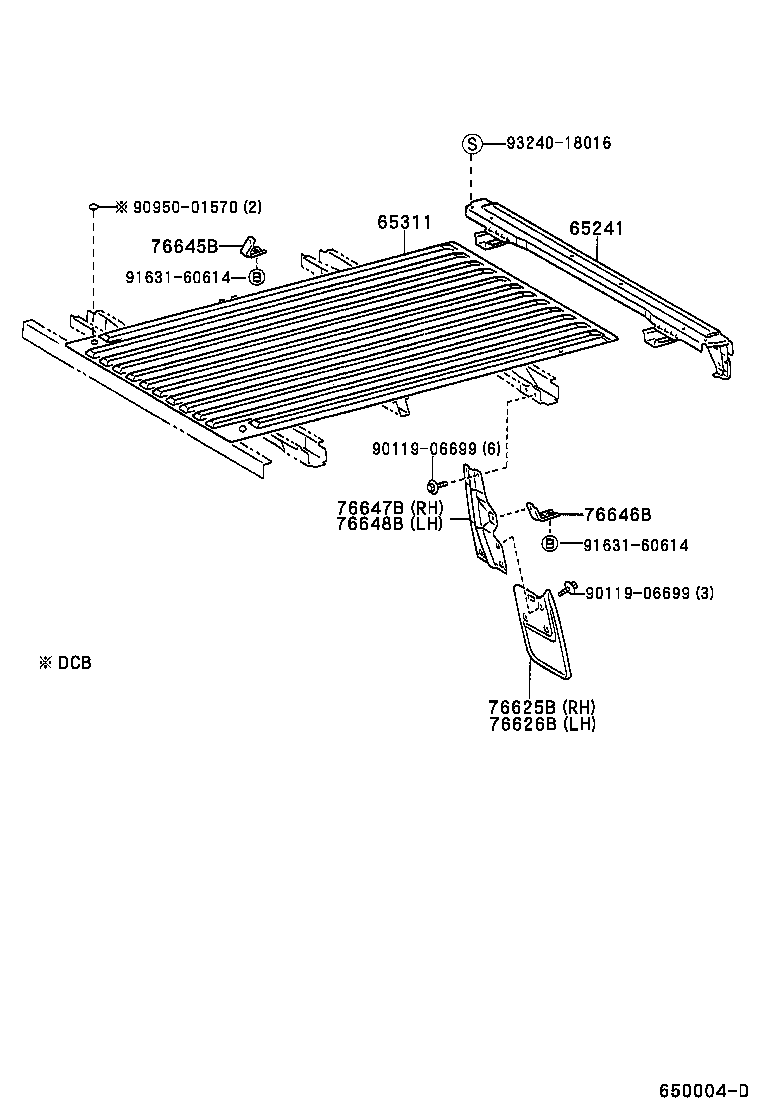 76625-04080 MUDGUARD, REAR BODY, RH product image