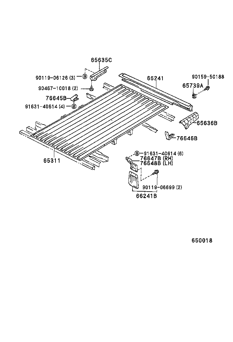 65240-04020 SILL, REAR CROSS product image