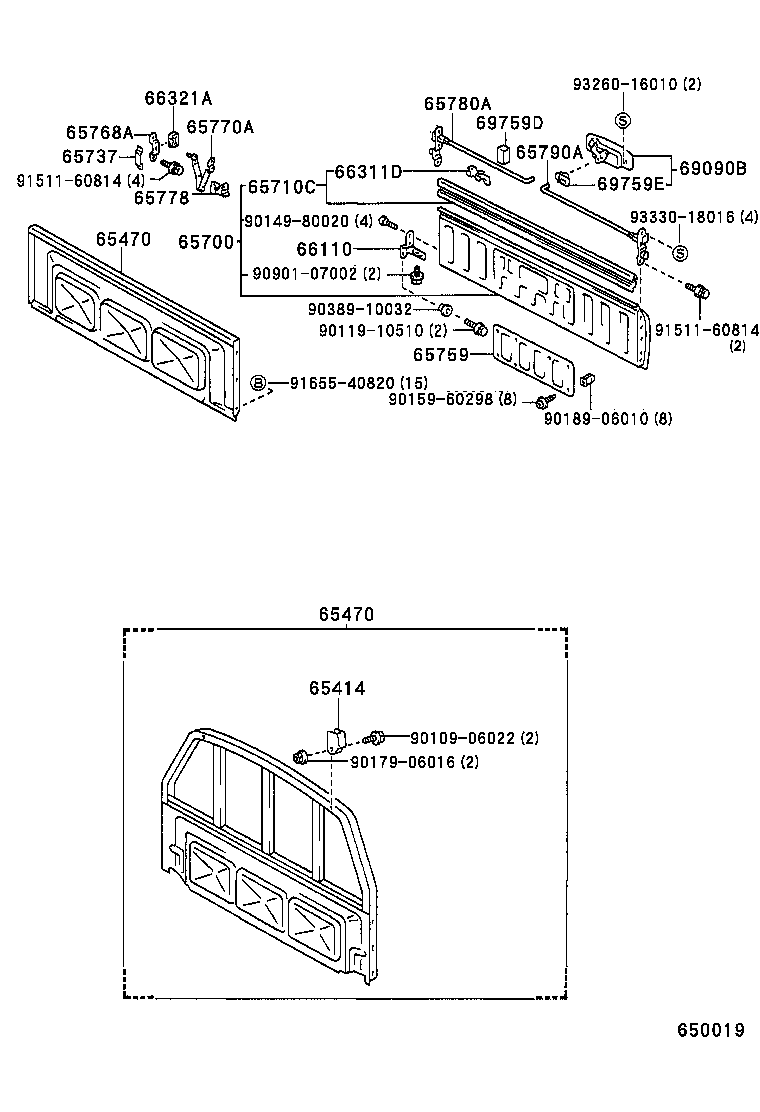 66321-04010 BUMPER, GATE RUBBER product image