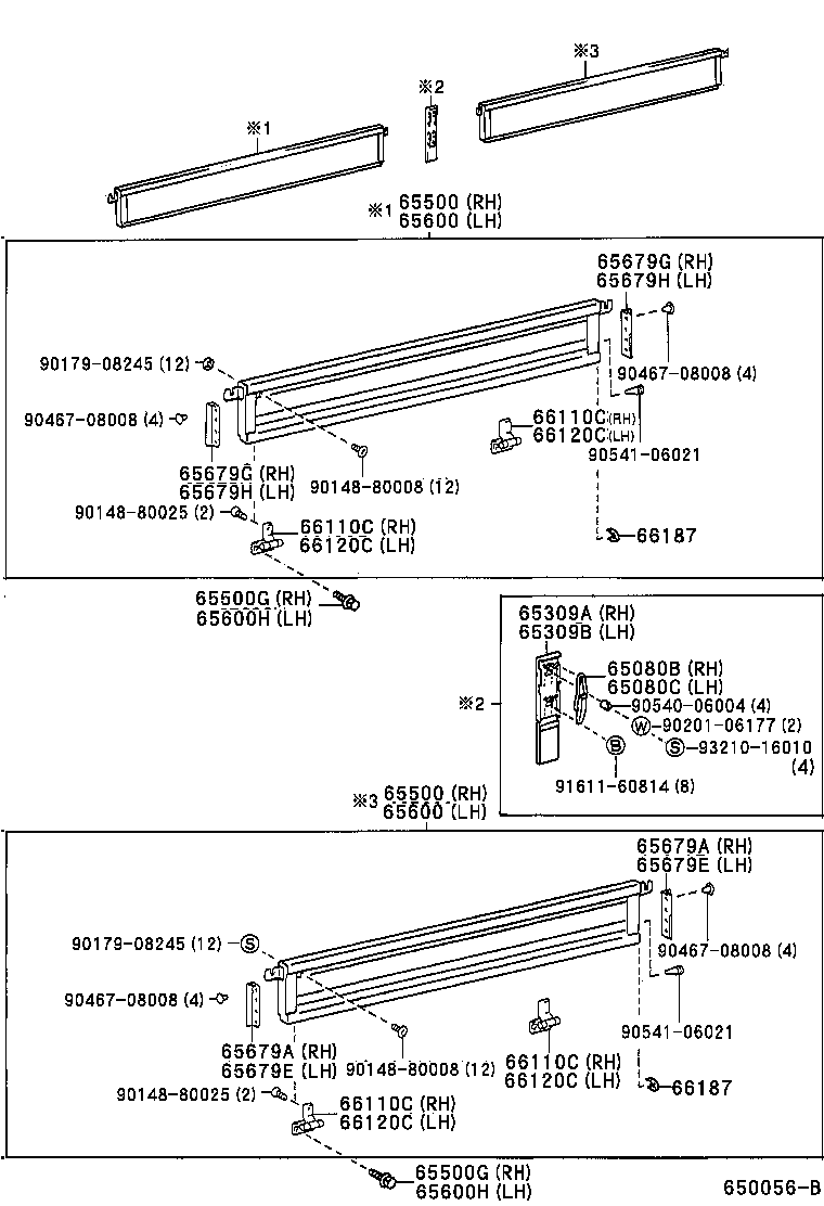 65010-37050 HINGE ASSY, SIDE GATE, NO.1 RH product image