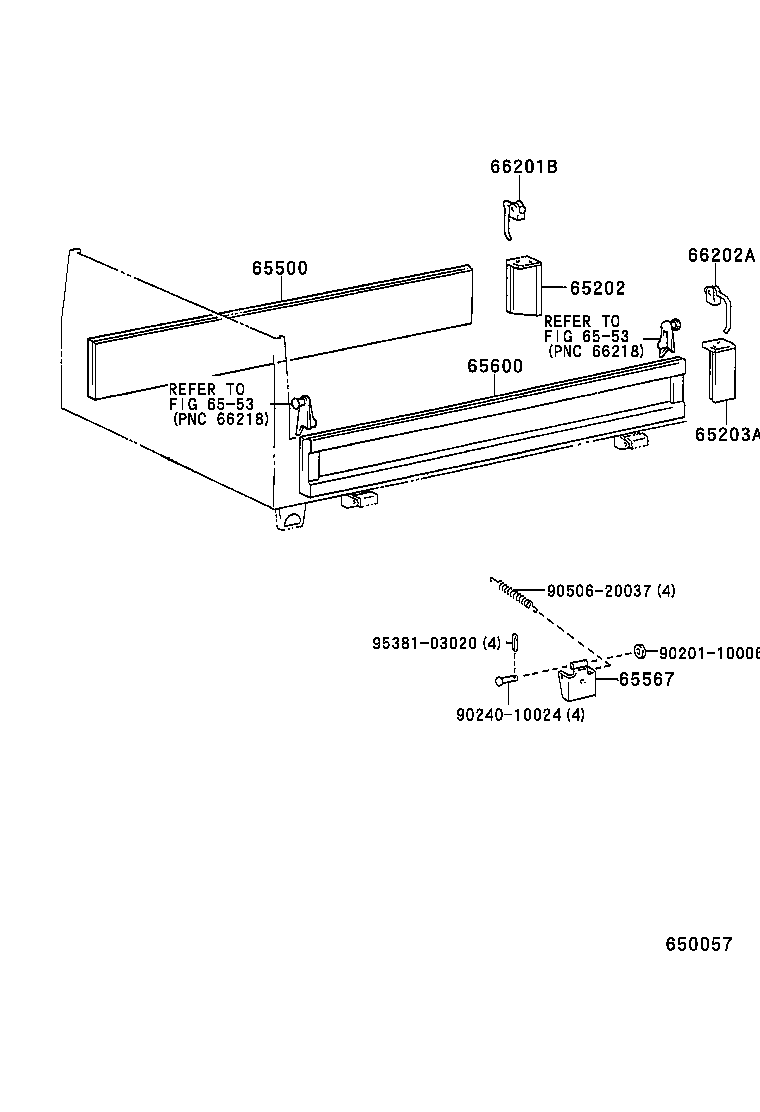 65500-37320 PANEL ASSY, REAR BODY SIDE, RH product image