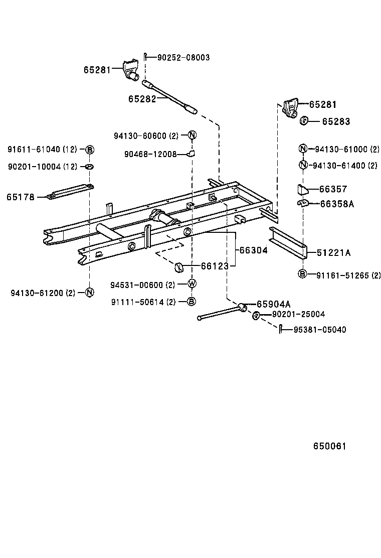 65026-93302 HINGE SUB-ASSY, VESSEL product image