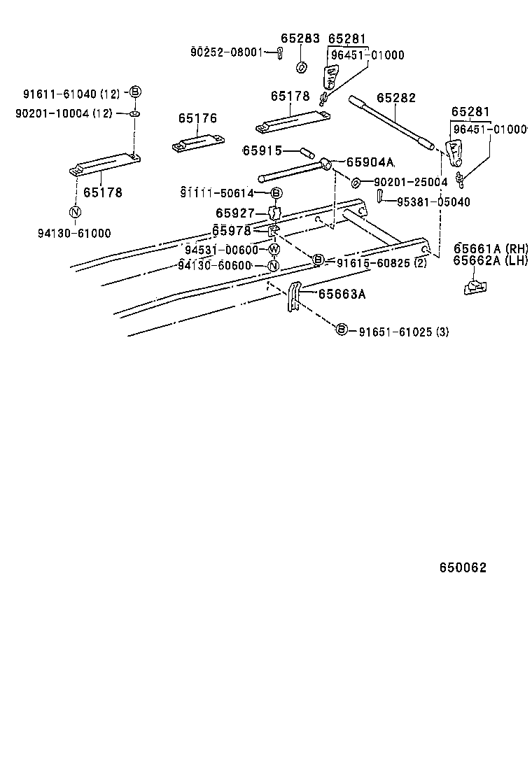 65206-93101 SHAFT, BEZEL HINGE product image
