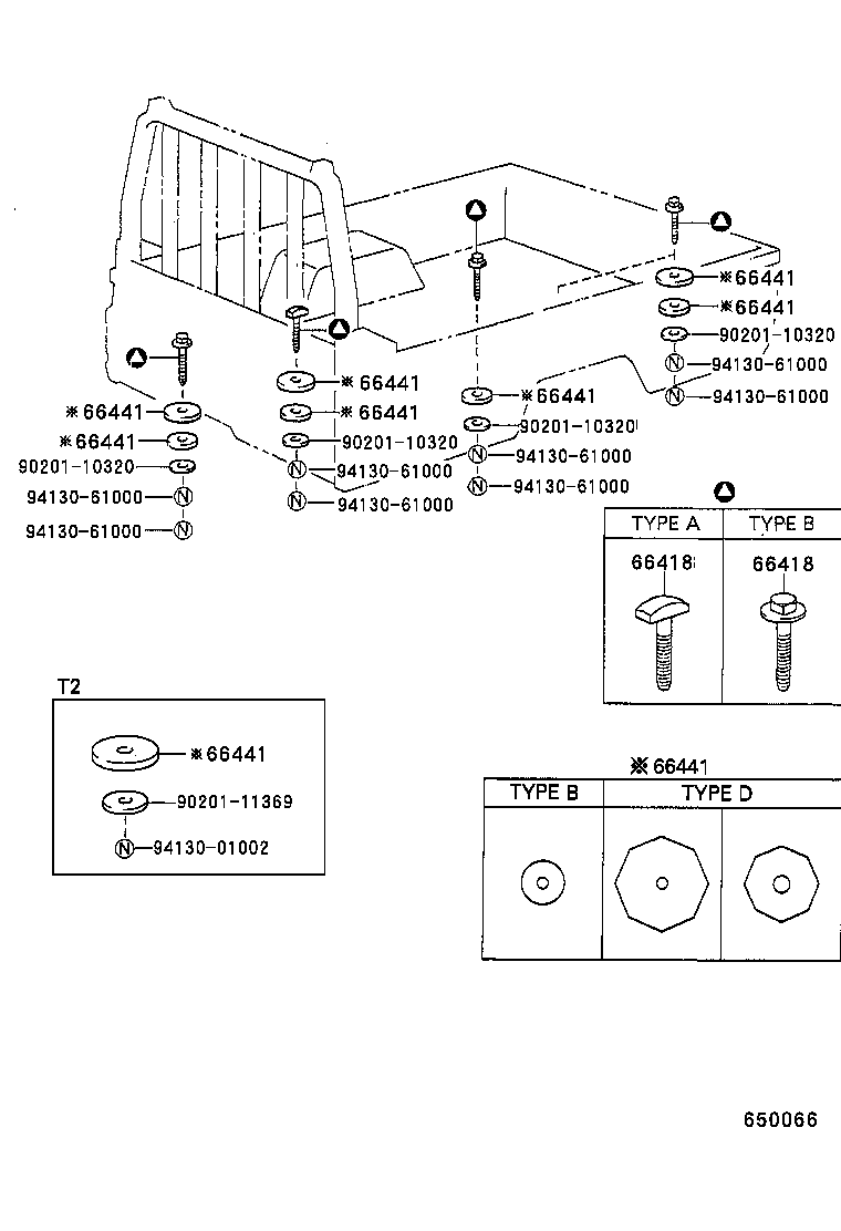 66414-93200 SPACER, SIDE RAIL product image