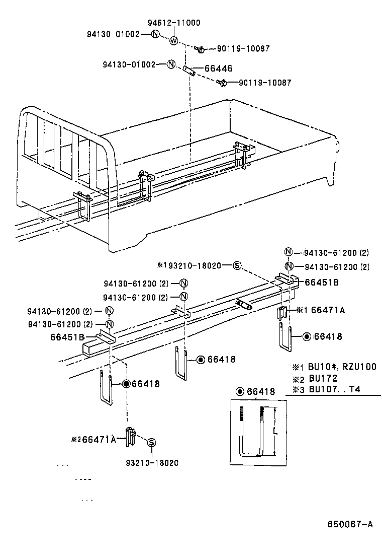 66414-93200 SPACER, SIDE RAIL product image