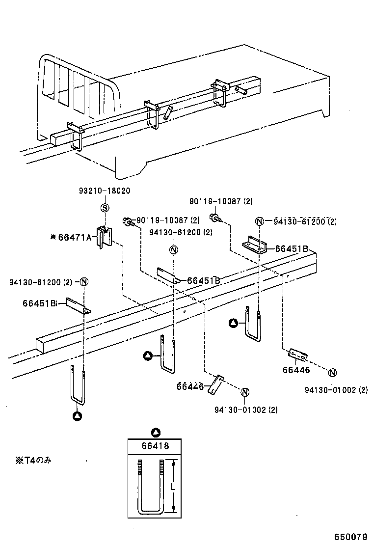 66414-93200 SPACER, SIDE RAIL product image