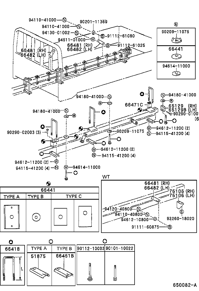 66446-92800 BRACE, FRAME FLOOR product image