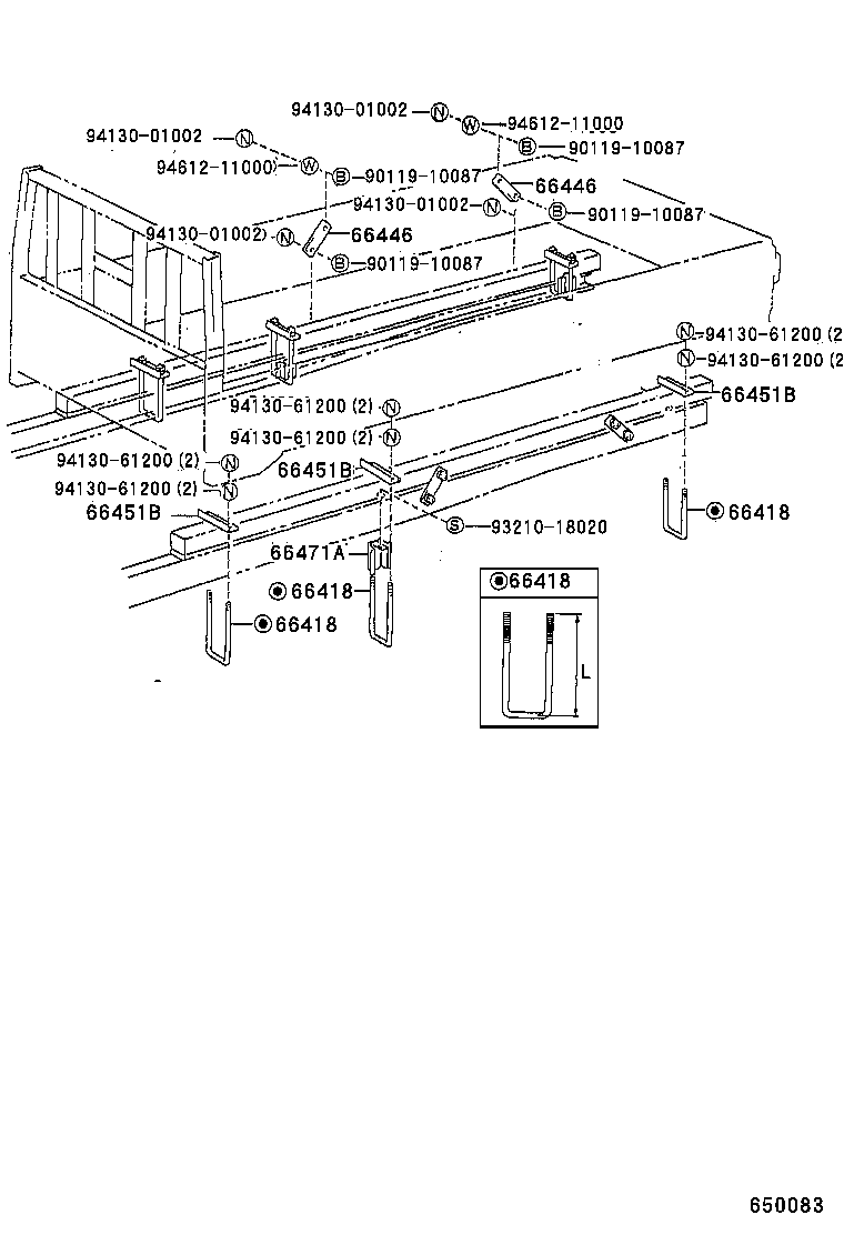 66446-92800 BRACE, FRAME FLOOR product image