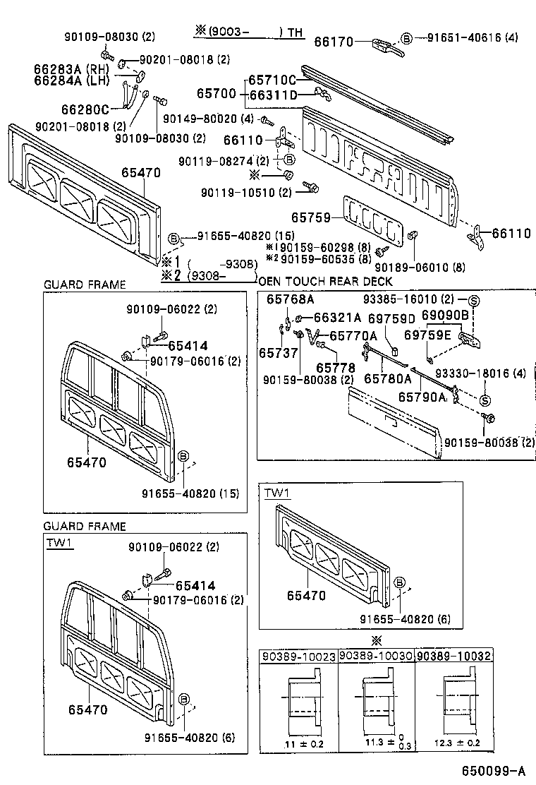 Toyota 65470-89137 BOARD ASSY, HEADER