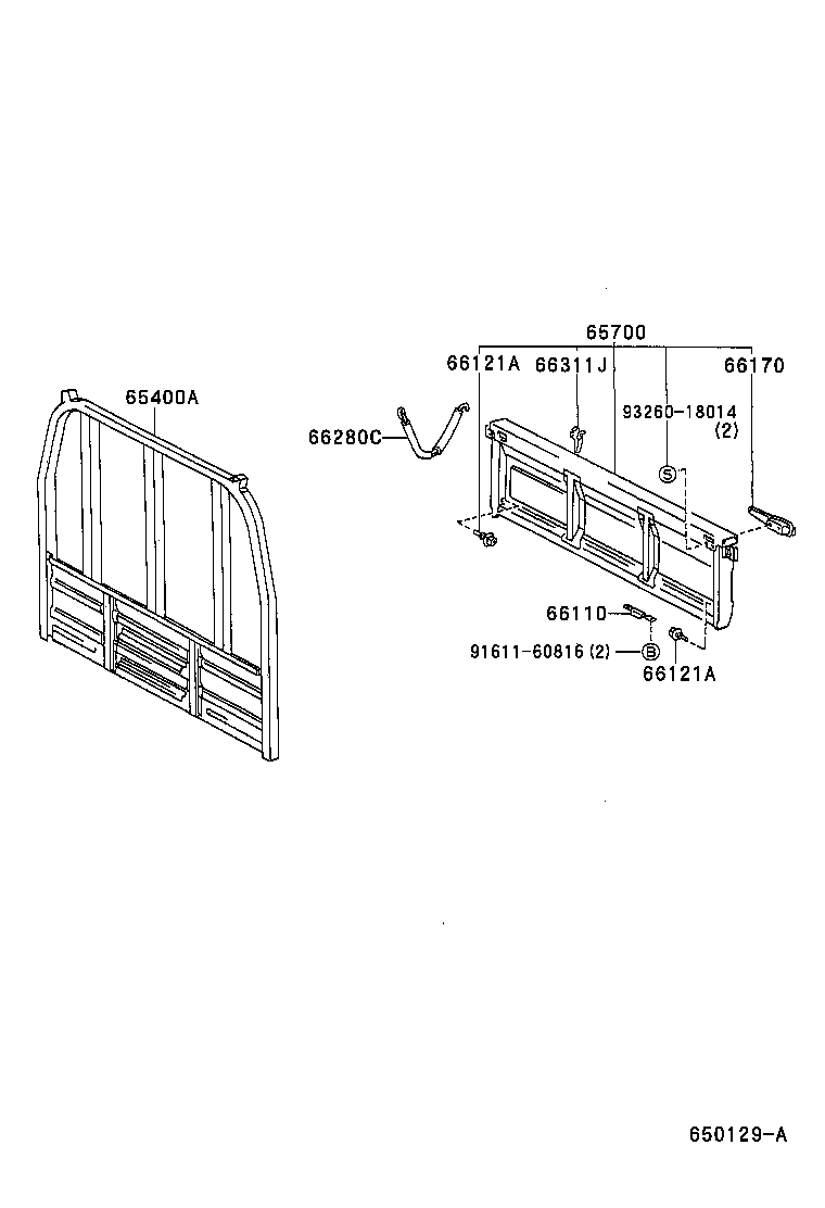 65491-37010 STOP, GUARD FRAME LOAD SLIDE, RH product image
