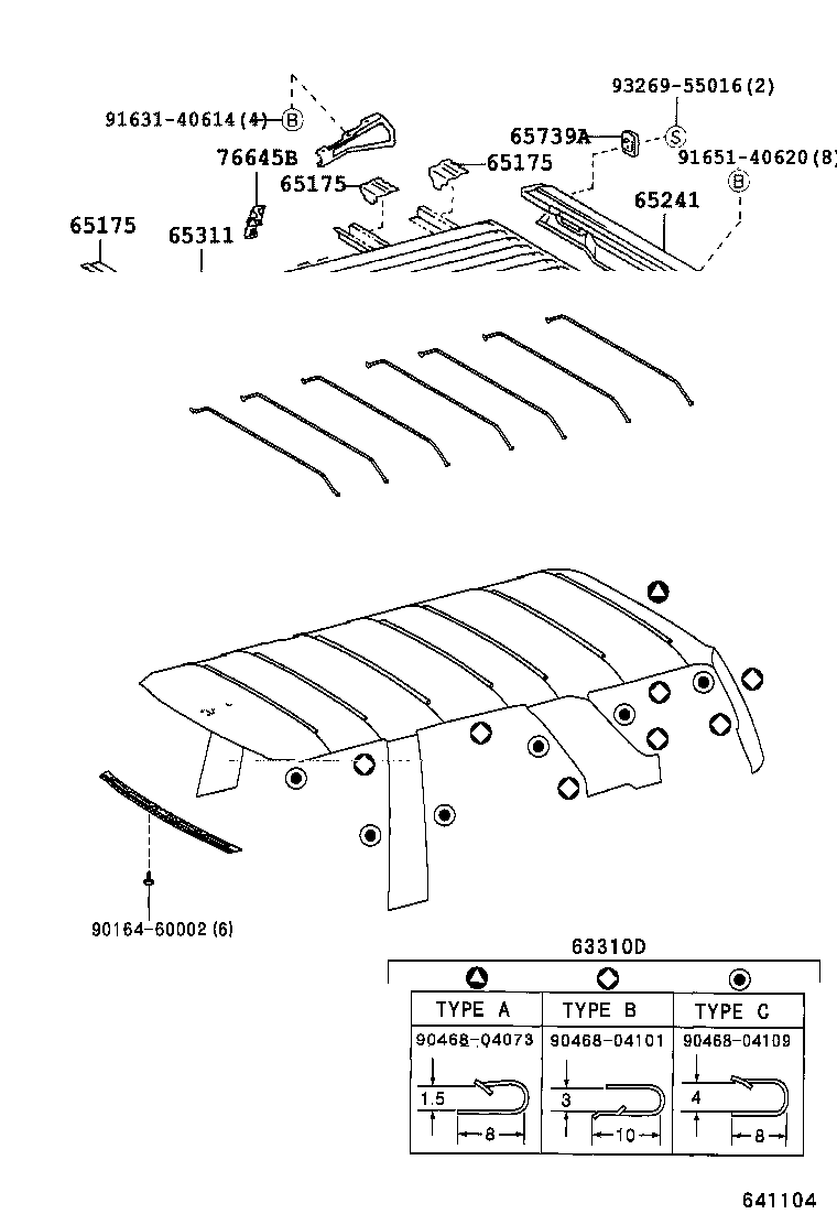 65739-04020 BUMPER, TAIL GATE product image