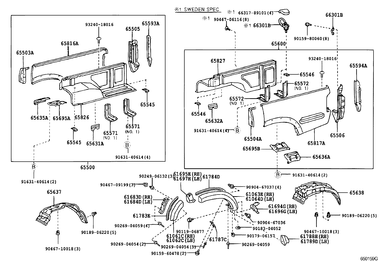 65638-35030 LINER, REAR WHEEL HOUSE, LH product image
