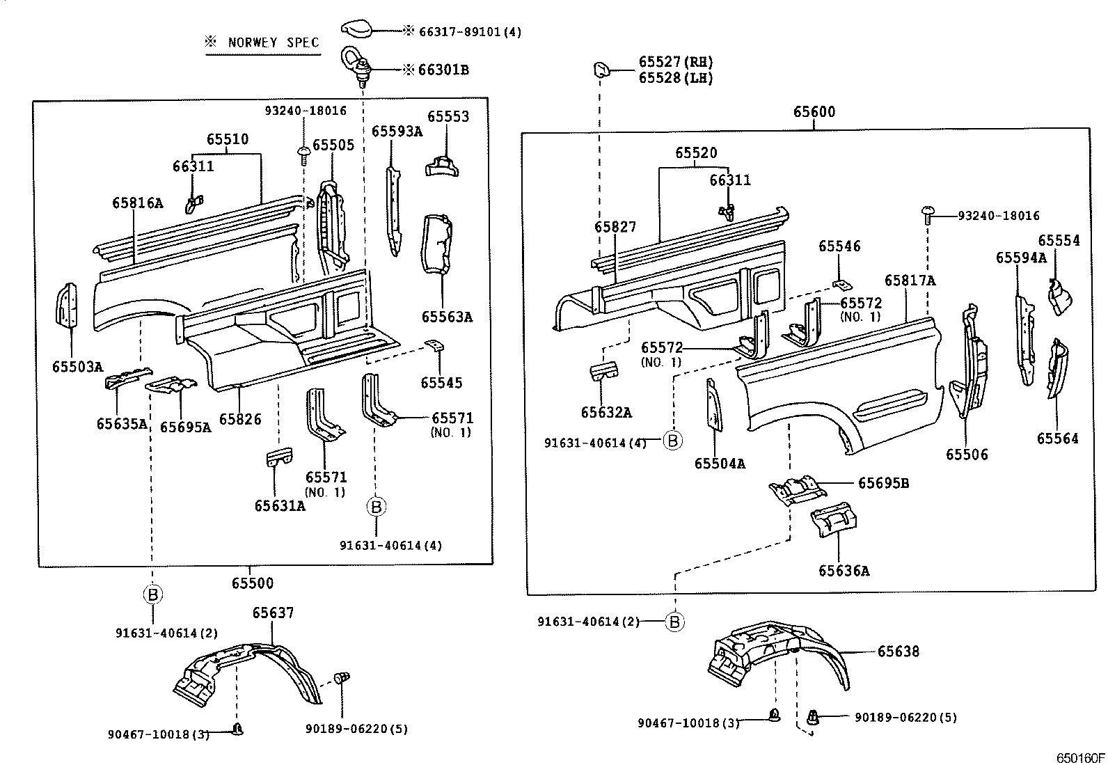 65638-35030 LINER, REAR WHEEL HOUSE, LH product image