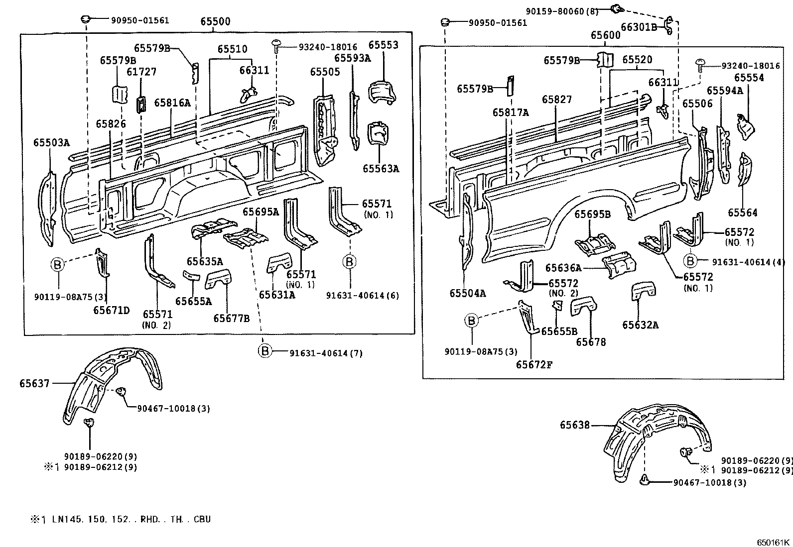 65638-35050 LINER, REAR WHEEL HOUSE, LH product image