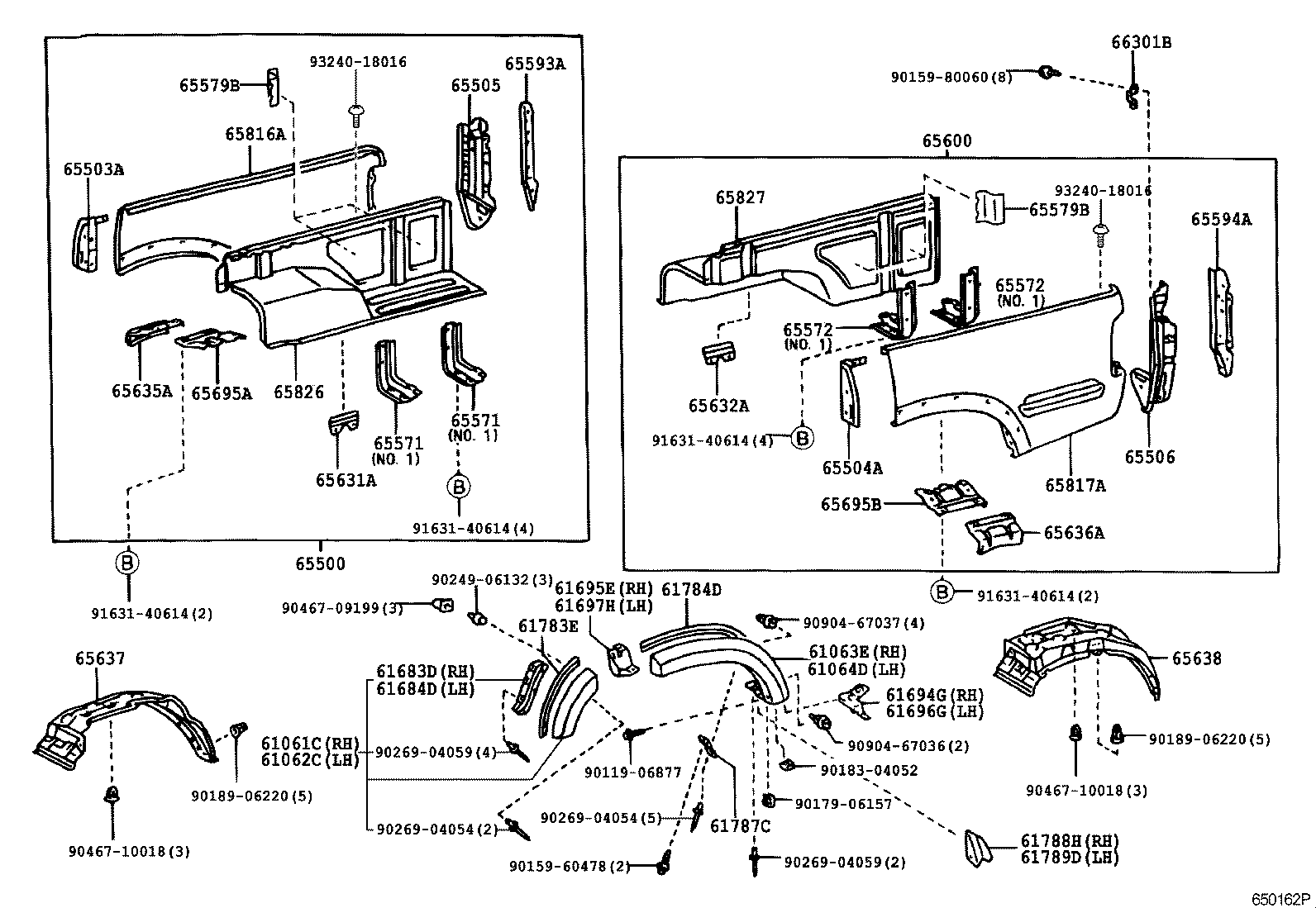 65638-35050 LINER, REAR WHEEL HOUSE, LH product image