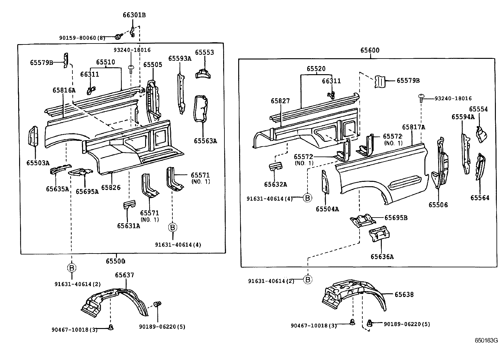 65638-35050 LINER, REAR WHEEL HOUSE, LH product image