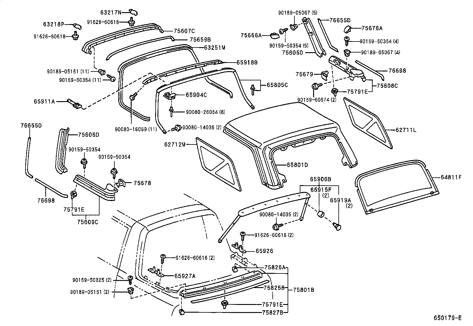 Toyota 75678-0W010 COVER, QUARTER BELT MOULDING END, REAR RH