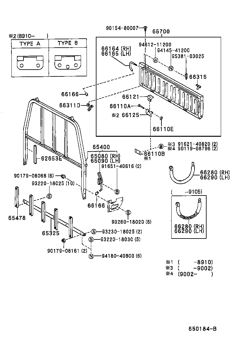 65700-27010 GATE ASSY, REAR BODY TAIL product image