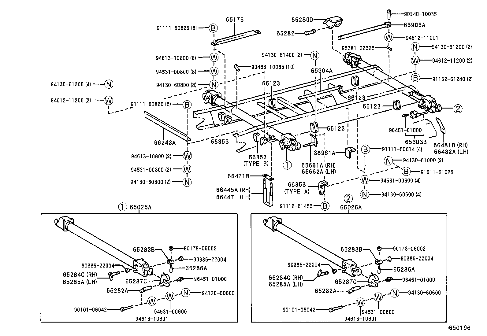 65026-93302 HINGE SUB-ASSY, VESSEL product image