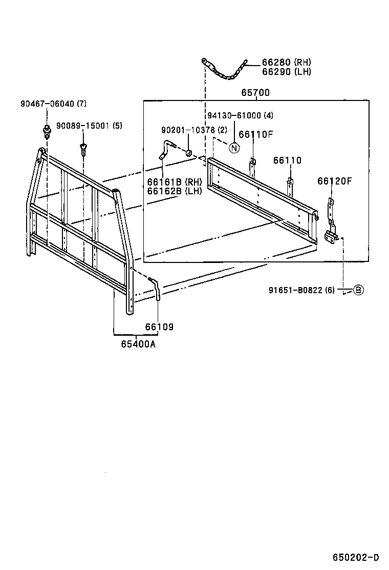 65700-YZC01 GATE ASSY, REAR BODY TAIL product image