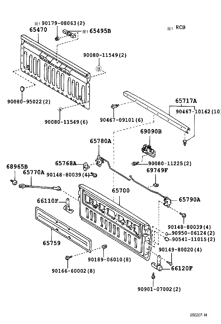 Toyota 65405-0C010 BOARD ASSY, HEADER