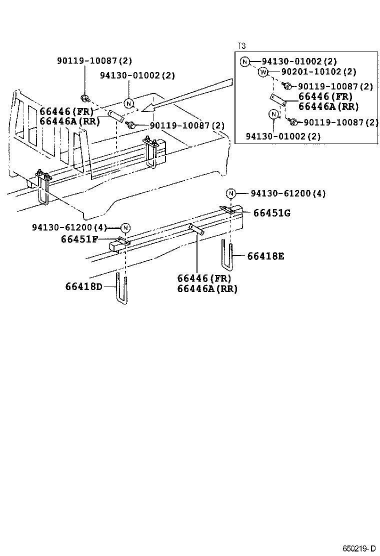 66441-37030 SHIM, MOUNTING, NO.1 product image