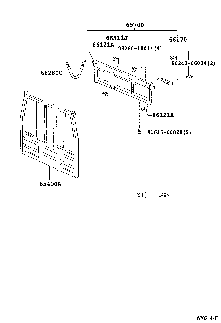65700-37140 GATE ASSY, REAR BODY TAIL product image