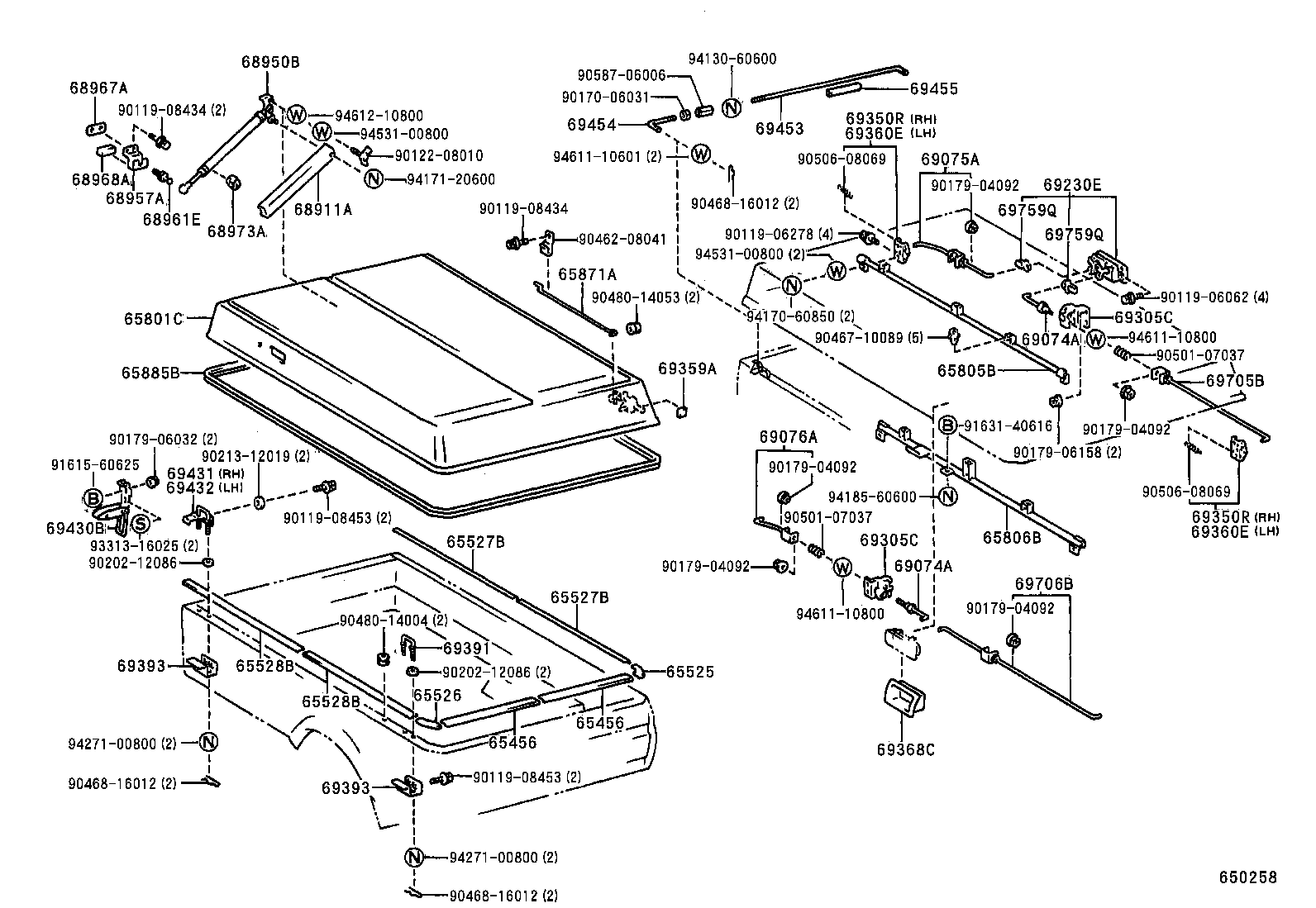 69432-95700 STRIKER, TOP COVER LOCK, NO.1 LH product image