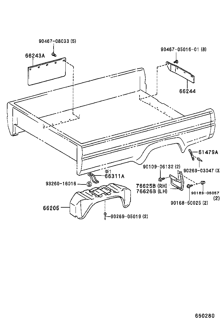 65100-27150 FLOOR ASSY, REAR BODY product image