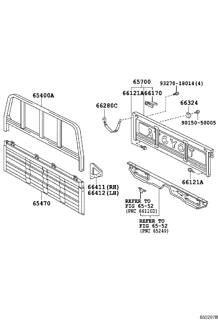 Toyota 65470-90K02 BOARD ASSY, HEADER