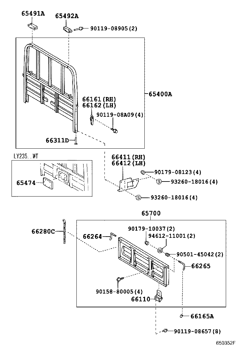 65400-25550 GUARD ASSY, REAR BODY product image