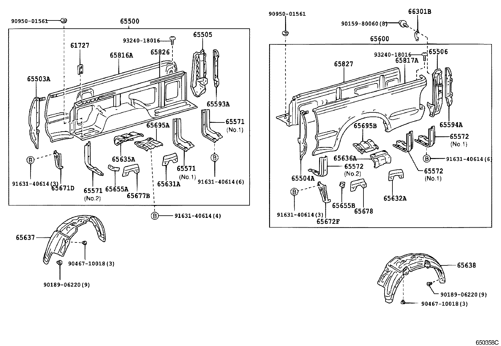 65638-35050 LINER, REAR WHEEL HOUSE, LH product image