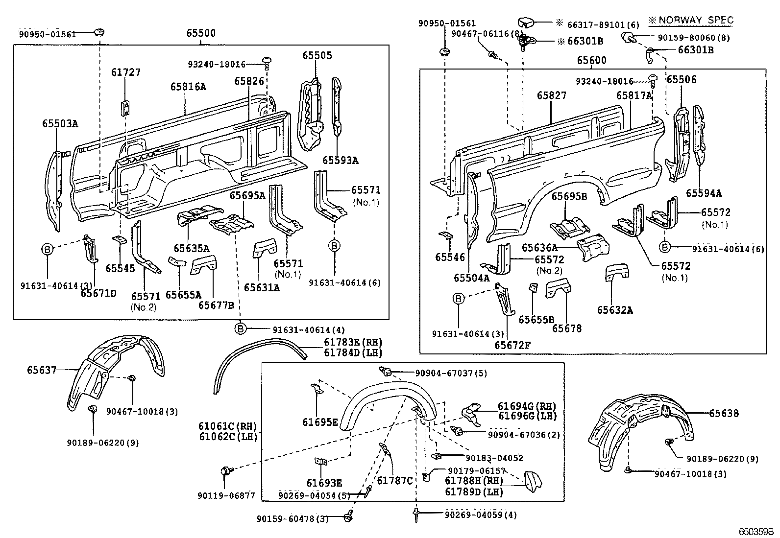 65638-35030 LINER, REAR WHEEL HOUSE, LH product image