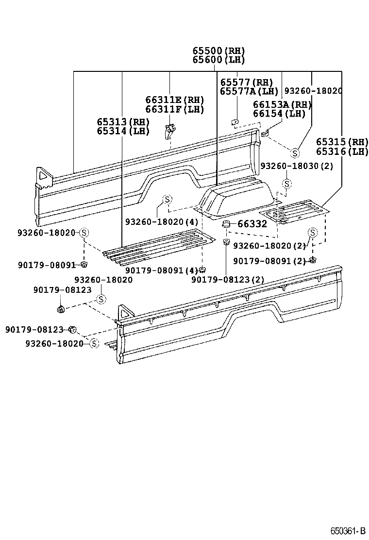 65313-25240 PANEL, FLOOR FRONT CORNER, RH product image