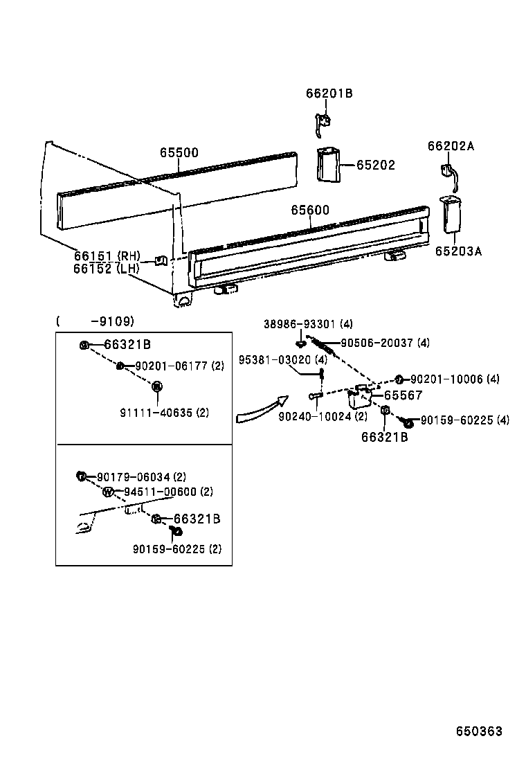 65050-37030 HINGE ASSY, SIDE GATE, NO.1 RH product image