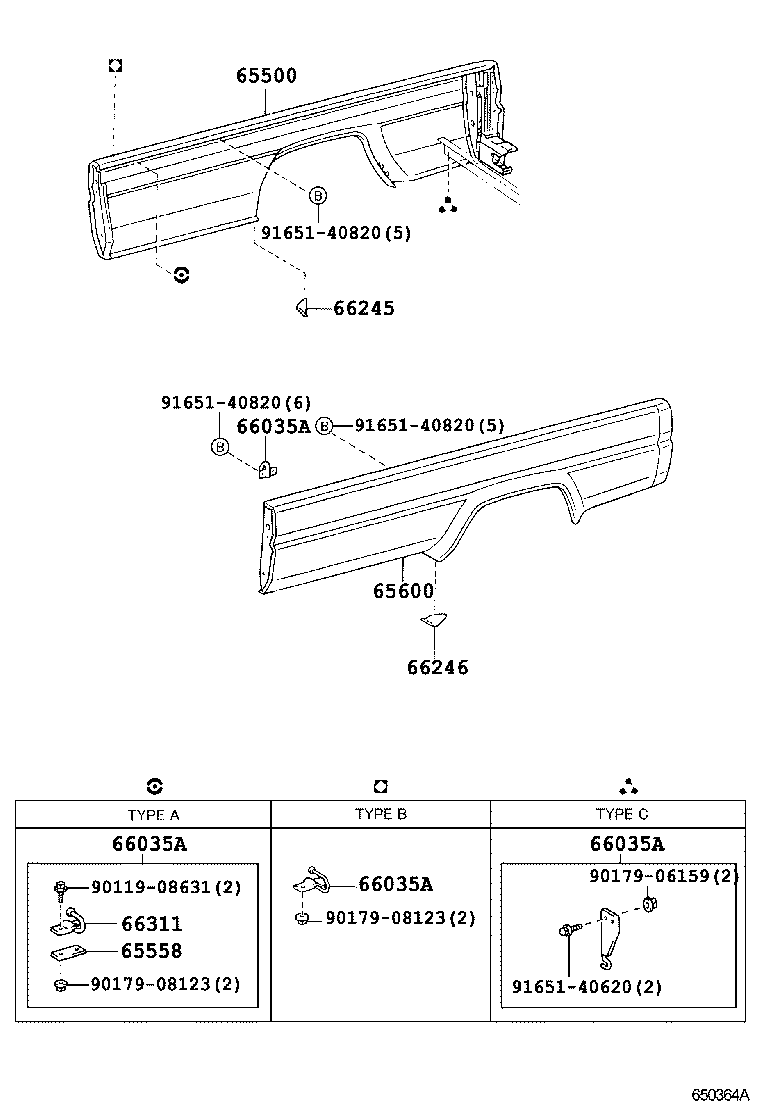 65535-95700 HINGE ASSY, SIDE GATE product image