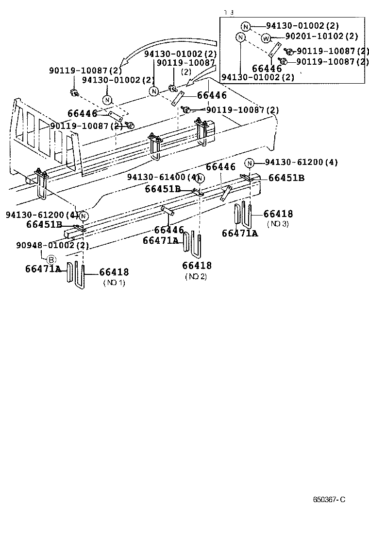 90117-14075 BOLT, MOUNTING product image