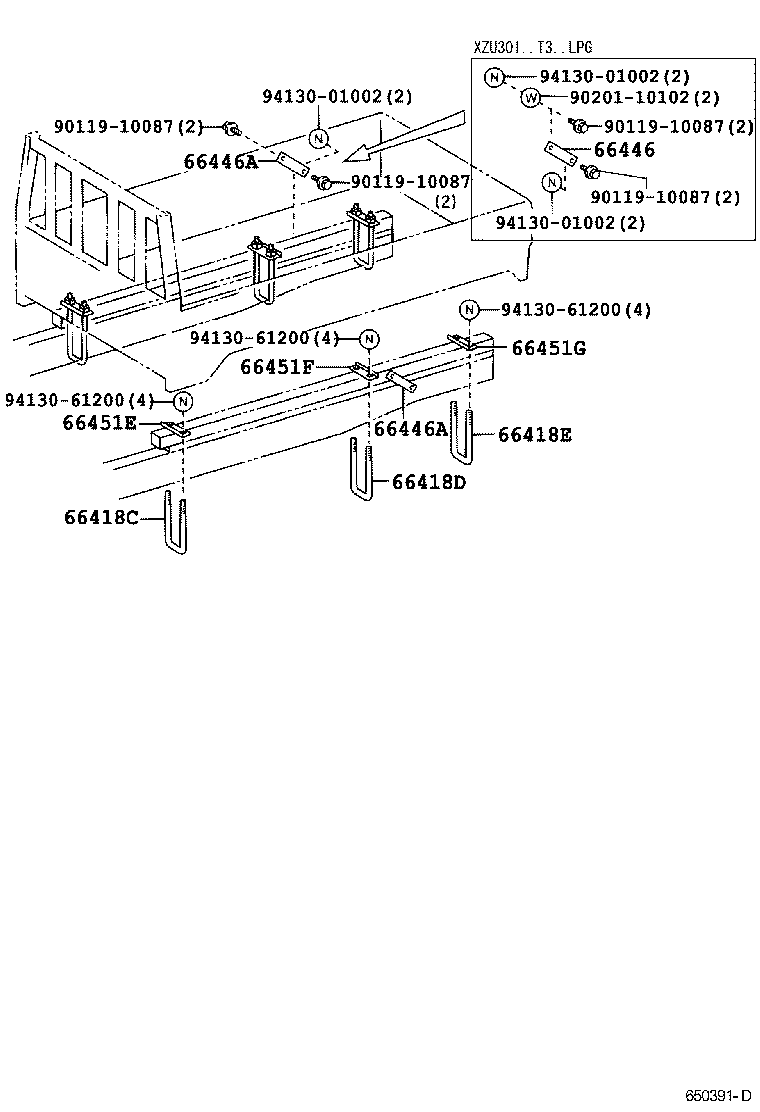 66441-37030 SHIM, MOUNTING, NO.1 product image