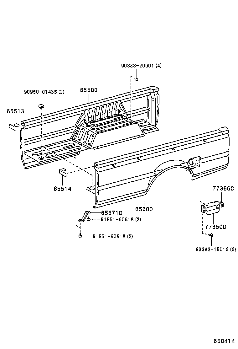 66140-Y0010 SUPPORT SUB-ASSY, SIDE GATE, LH product image