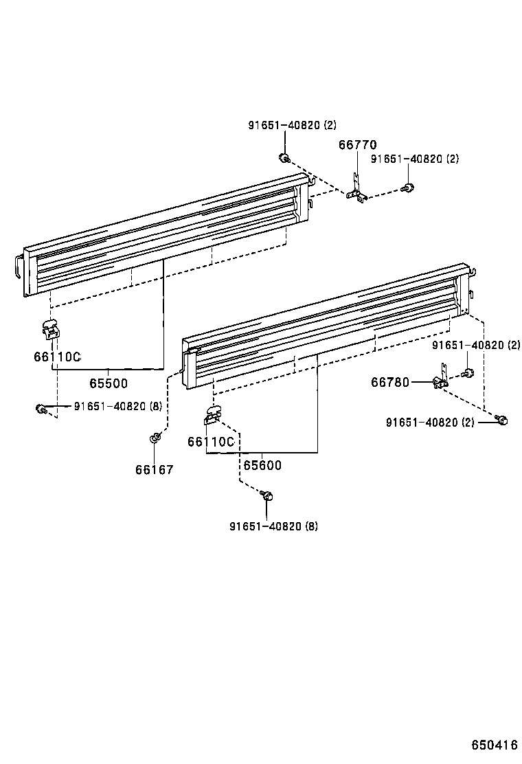 66140-Y0010 SUPPORT SUB-ASSY, SIDE GATE, LH product image
