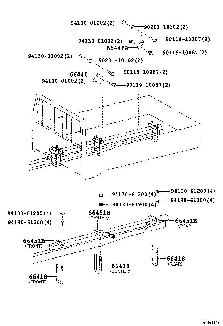 66447-92803 BRACE, FRAME FLOOR product image