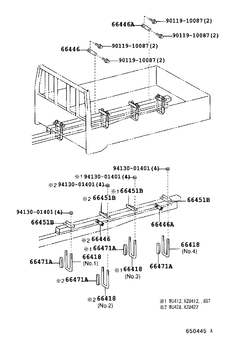 90031-17023 BOLT, MOUNTING product image