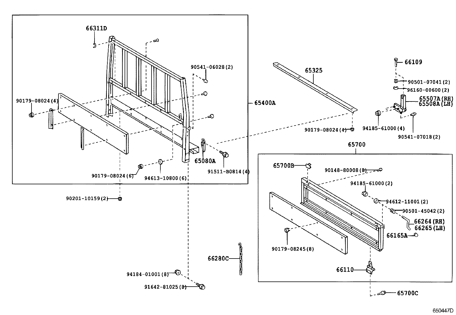 65121-37080 BRACKET, MAIN SILL MOUNTING, NO.1 product image